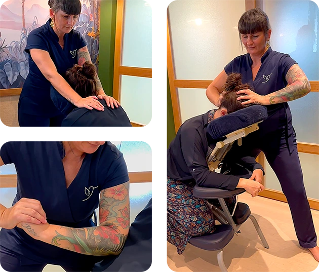 Massage amma assis à La Réunion pour relaxation, détente et soulagement du stress
